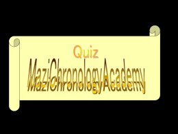 Quiz MaziChronology Academy