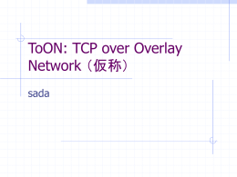 TCP over Overlay Network