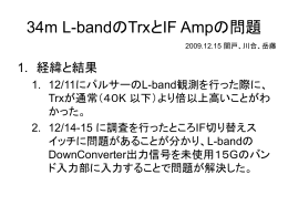 34m L-bandのTrxとIF Ampの問題