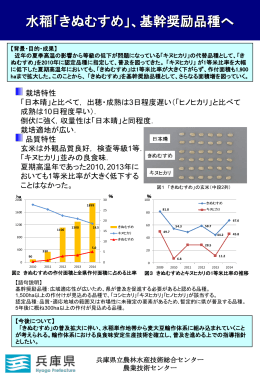 別紙、参考資料のとおり - 兵庫県立農林水産技術総合センター