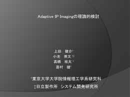 Adaptive IP Imaging の理論的検討