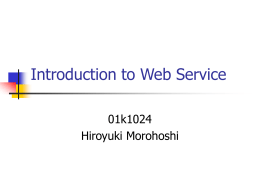 Introduction to Web Service
