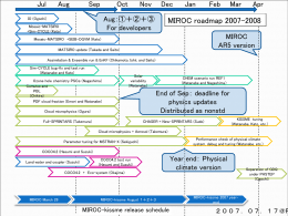 MIROC roadmap 2007と革新プロ広報活動 (wnabe070726
