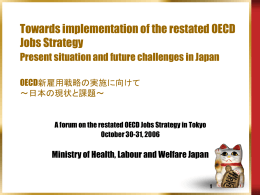 Towards implementation of the restated OECD Jobs Strategy