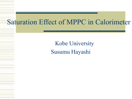 Saturation Effect of MPPC