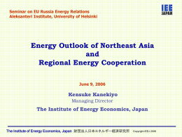 7 The Institute of Energy Economics, Japan 財団法人日本エネルギー