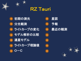 2000年「変光星を楽しむ会」おうし座RZ（パワーポイント）(RZ Tau)