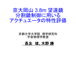 京大岡山 3.8m 望遠鏡 分割鏡制御に用いる アクチュエータの