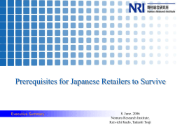 2. Consumption structure in Japan to 2020. 1) Fragmental