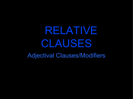 RELATIVE CLAUSES - Japanese Teaching Ideas