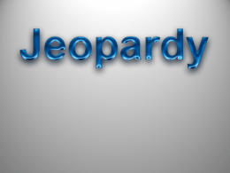 Jeopardy Intermediate II