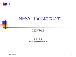 MESA Toolsについて