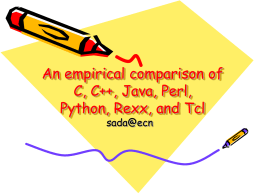 An empirical comparison of C, C++, Java, Perl, Python, Rexx, and Tcl
