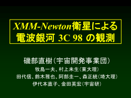 XMM-Newton 衛星による電波銀河 3C 98 の観測