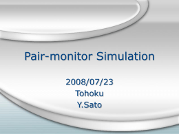 Pair-monitor Simulation