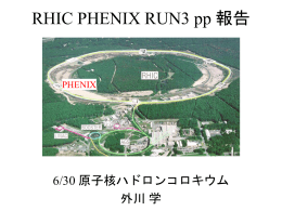 RHIC PHENIX RUN3 報告
