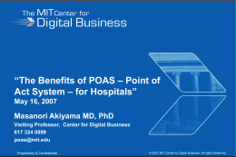 What can POAS improve? - Center for eBusiness