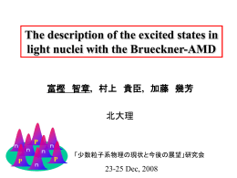 The description of the excited states in light nuclei with the