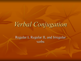 Power Point (Verbal Conjugation)