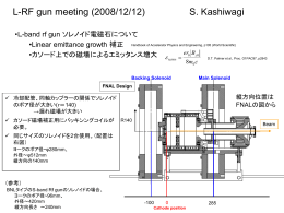 L-RF gun meeting (2008/11/05) S. Kashiwagi