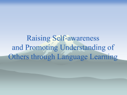 Raising Self-awareness and Promoting