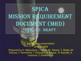 SPICA Mission Requirement Document