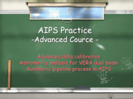 AIPS Practice -Advanced Cource