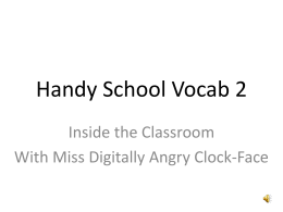 Handy School Vocab