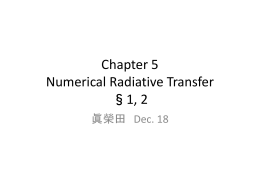 Chapter 4 Analytical Radiative Transfer
