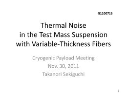 Suspension Thermal Noise