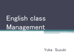 Classroom Management For Japanese Junior High School English