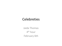 Celebreties Jaida Thomas 4th hour February 6th アリーヤ エイミー