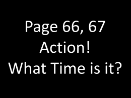 Page 66, 67 Action! What Time is it?