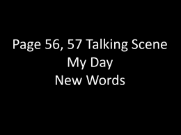 Page 56, 57 Talking Scene My Day New Words