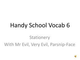 Handy School Vocab