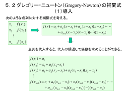 2 グレゴリー・ニュートンの補間式