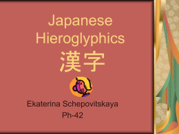 Japanese hieroglyphics 漢字