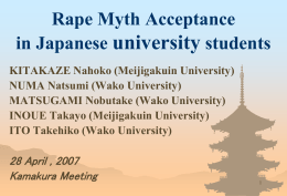 Rape Myth Acceptance in Japanese university students.