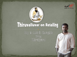 Thiruvalluvar on Retailing