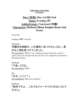 Code Geass: Lost Colors Translation Days (日目): Day 4 of BK End