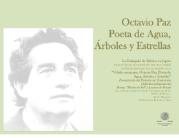 Octavio Paz Poeta de Agua, Árboles y Estrellas