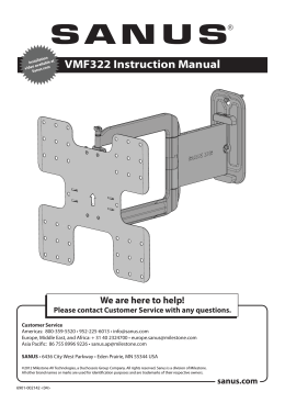 VMF322 Instruction Manual
