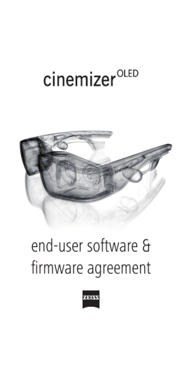 cinemizer OLED end-user software agreement