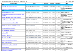 Las Vegas Convention List (2012 Dec. 01 ～ 2013 Nov. 30) As of 19