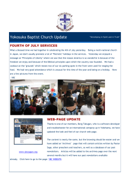 Yokosuka Baptist Church Update