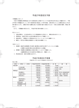 平成27年度収支予算PDF - 一般社団法人新潟県臨床検査技師会