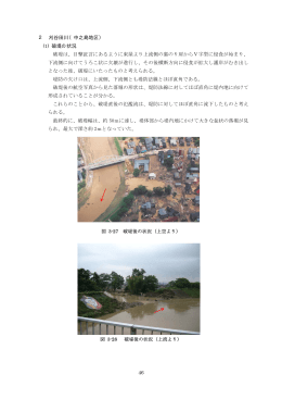 46 2 刈谷田川（中之島地区） (1) 破堤の状況 破堤は、目撃証言にある