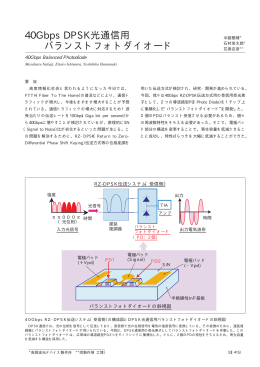 40Gbps DPSK光通信用 バランストフォトダイオード