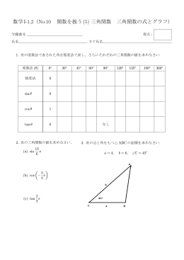 数学I-1,2（No.10 関数を扱う(5) 三角関数 三角関数の式とグラフ）