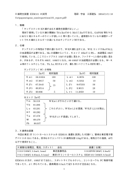 1 X線発生装置 EXM101 の試用 理研・宇宙 三原建弘 2004/11/11